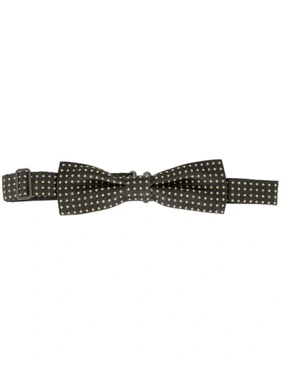 Dolce & Gabbana Dotted Bow Tie In Black