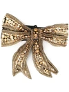 Dolce & Gabbana Crystal Embellished Bow Tie In Gold