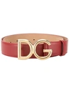 Dolce & Gabbana Branded Buckle Belt In Red
