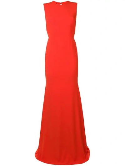 Alex Perry Long Cocktail Dress In Orange