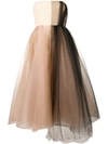 Alex Perry Structured Tulle Dress In Neutrals