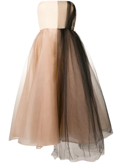 Alex Perry Structured Tulle Dress In Neutrals