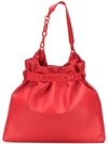 Lanvin Chain Detail Tote In Red