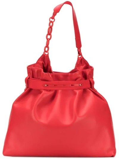 Lanvin Chain Detail Tote In Red