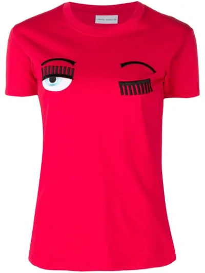 Chiara Ferragni Iconic Eye T-shirt In Red