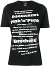 Dsquared2 Pink'n'punk T-shirt In Black