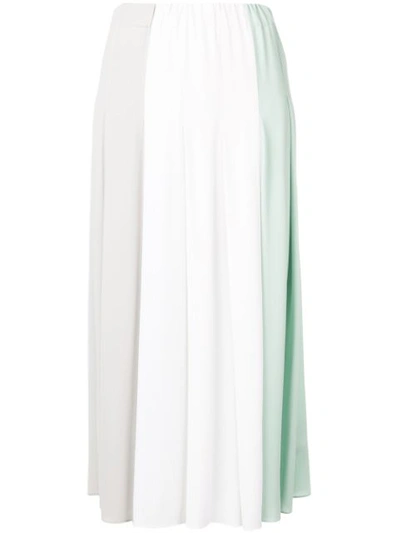 Iris Von Arnim Anna Colour Block Skirt In Green