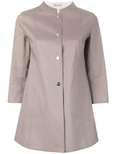 Herno 3/4 Sleeves Jacket In Grey