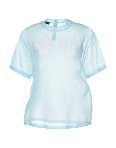 Emporio Armani Blouses In Turquoise