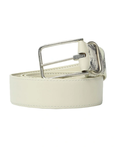 Maison Margiela Fabric Belt In Light Grey