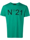 N°21 Logo Print T In Green