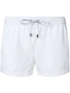 Dolce & Gabbana Stripe Detail Swim Shorts In White