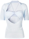 Jacquemus Layered Bandeau Top In Baby Blue