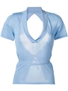 Jacquemus La Maille Marinaio Top In Blue In Light Blue