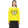 Kenzo Tiger Logo Cotton Sweatshirt In 40 -goldyel