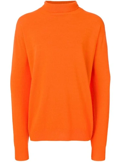 Calvin Klein Jeans Est.1978 Logo Print Jumper In Orange