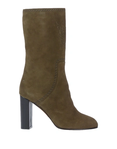 Alexa Wagner Ankle Boots In Military Green