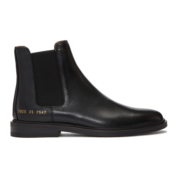 Common Projects Leather Chelsea Boots In Black | ModeSens