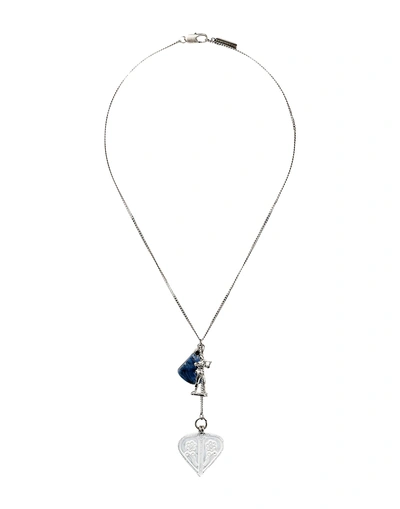 Maison Margiela Necklaces In Blue