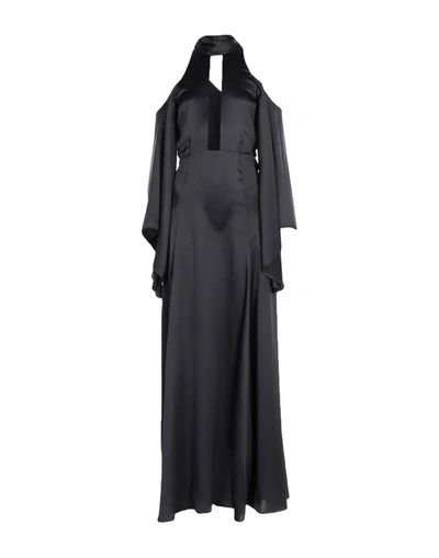 Space Style Concept Long Dress In Black