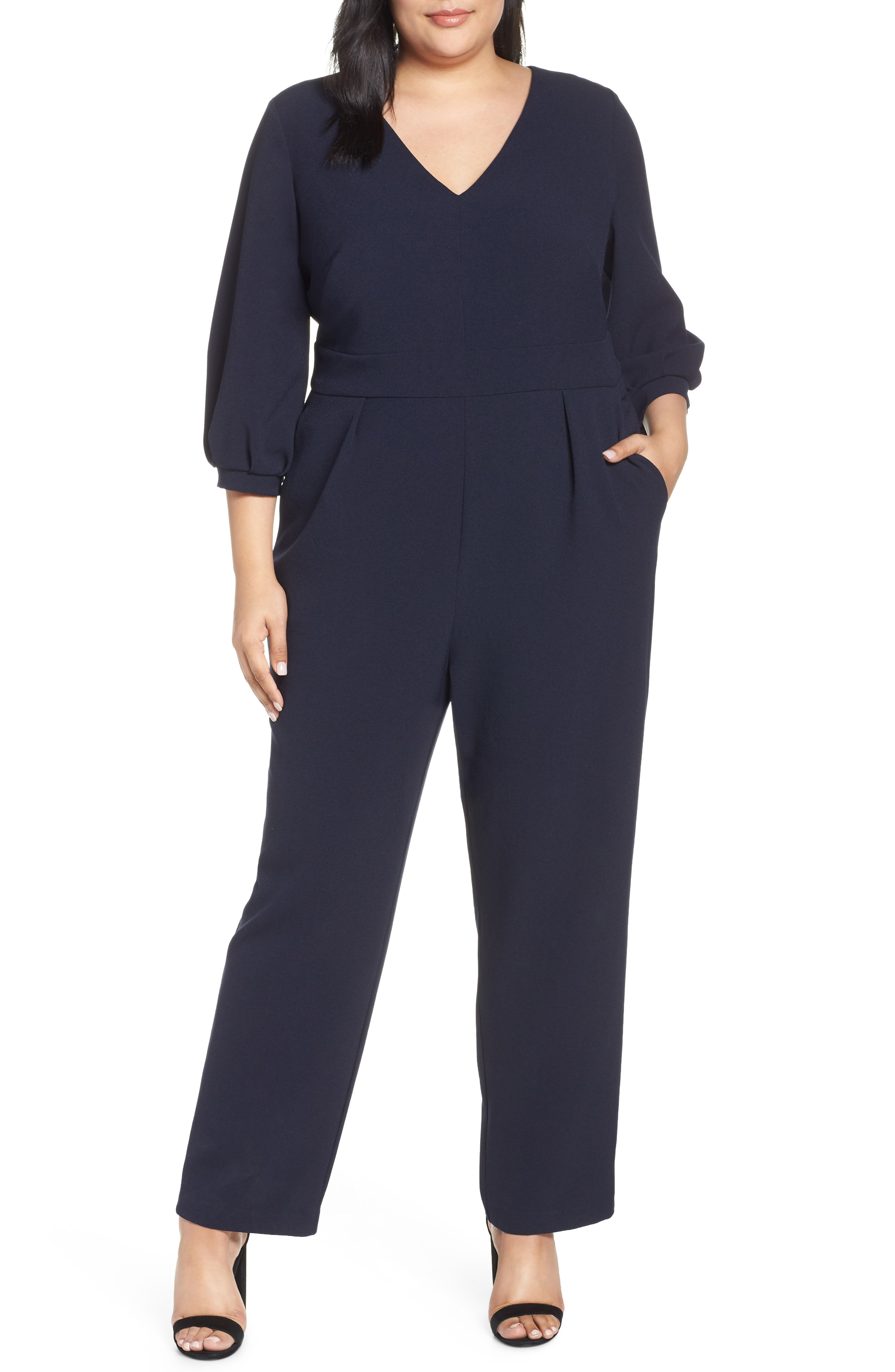 eliza j jumpsuit navy