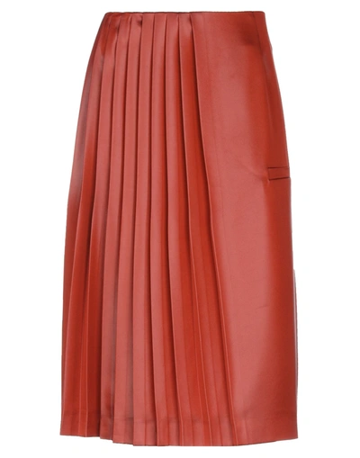 Marco De Vincenzo Midi Skirts In Copper