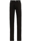 Kenzo Logo Label Slim-fit Jeans In Black