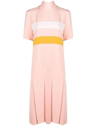 Marni Striped Midi Dress In Pink