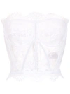 Dolce & Gabbana Strapless Lace Top In White