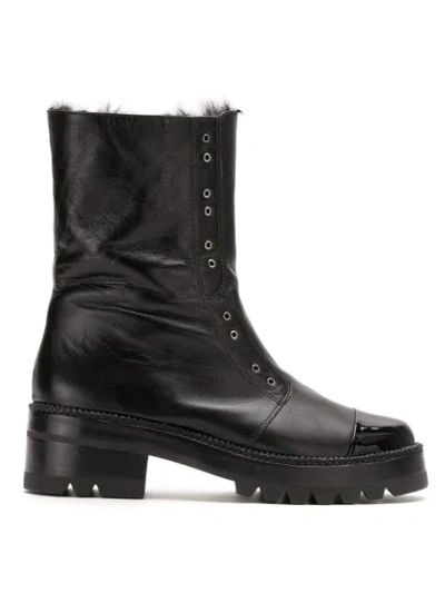 Andrea Bogosian Leather Boots In Black