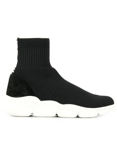 Msgm Ankle Sock Sneakers In 99