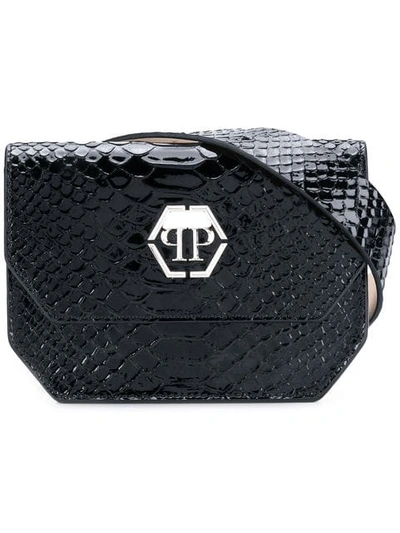 Philipp Plein Embossed Belt Bag In Black