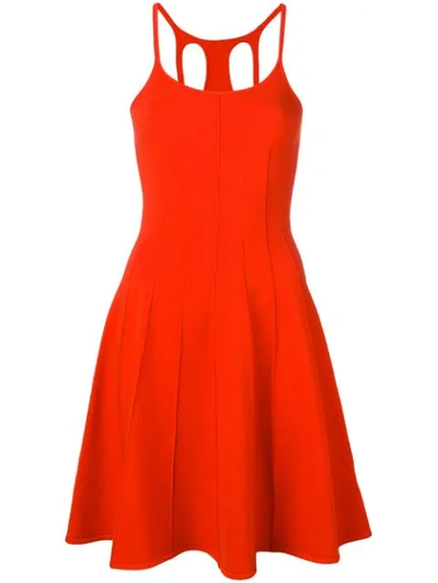 Dsquared2 Fitted Sleeveless Dress In Orange
