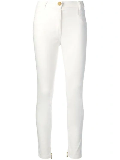 Balmain Skinny Jeans In White