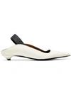 Proenza Schouler Leather Slingback Pumps In White