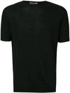 Nuur Short Sleeve Knitted T In Black