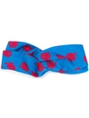 Kenzo Roses Turban Headband In Blue