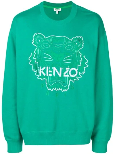 Kenzo Logo Sweatshirt In Green