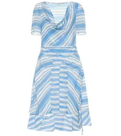 Altuzarra Lucia Striped Silk Midi Dress In Blue