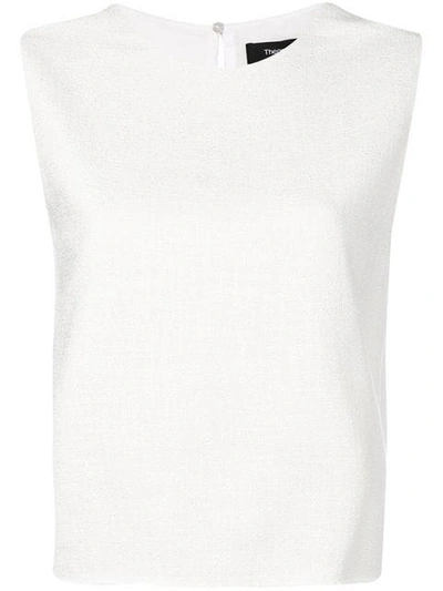 Theory Cropped Vest In White
