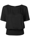 Theory Cropped T-shirt In Black