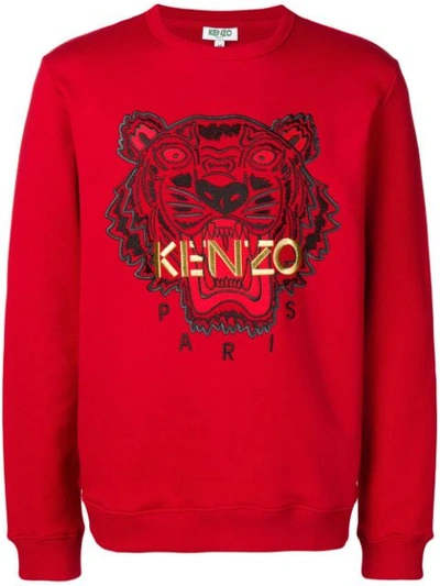 Kenzo Tiger Sweatshirt In Red