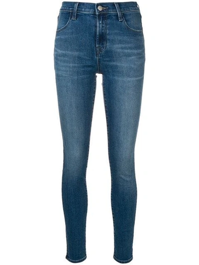 J Brand High-waist Skinny Jeans In Blue