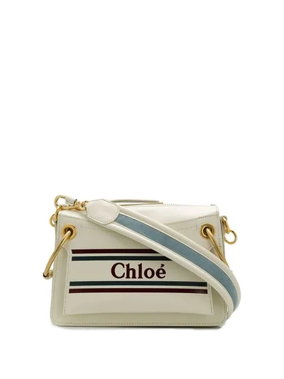 Chloé Small Roy Shoulder Bag In White