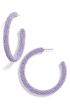 Sachin & Babi Noir Beaded Hoop Earrings In Lilac
