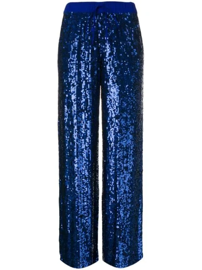 P.a.r.o.s.h Sequinned Trousers In Blue