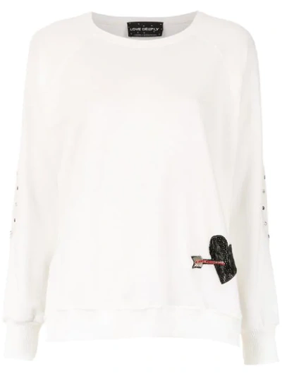 Andrea Bogosian Appliqué Sweatshirt In White