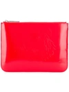 Kenzo Red Leather Tiger Clutch Bag