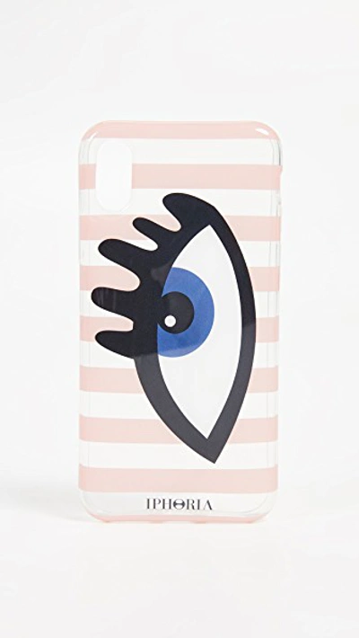 Iphoria Stripes Eye Blue Iphone X Case In Rose