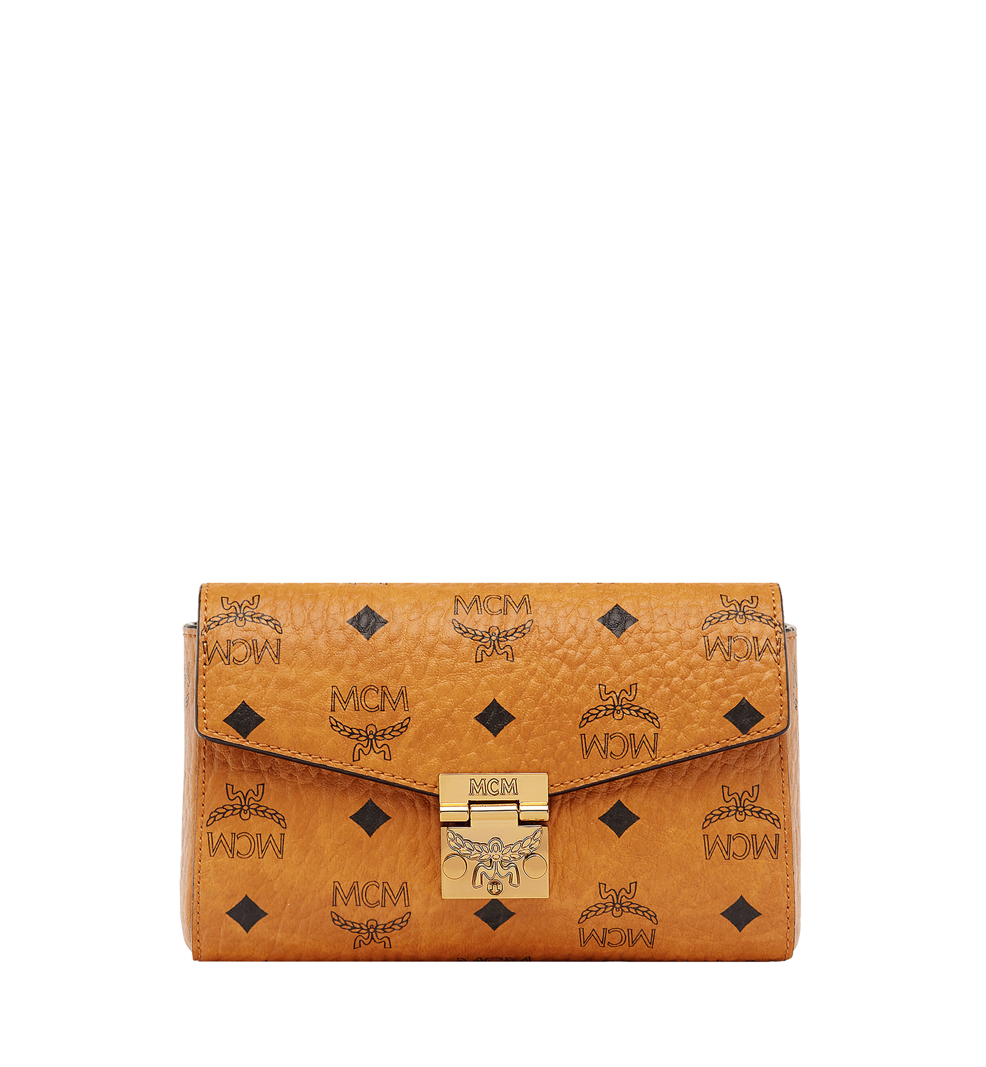 Mcm Millie Flap Crossbody In Visetos In Cognac ModeSens